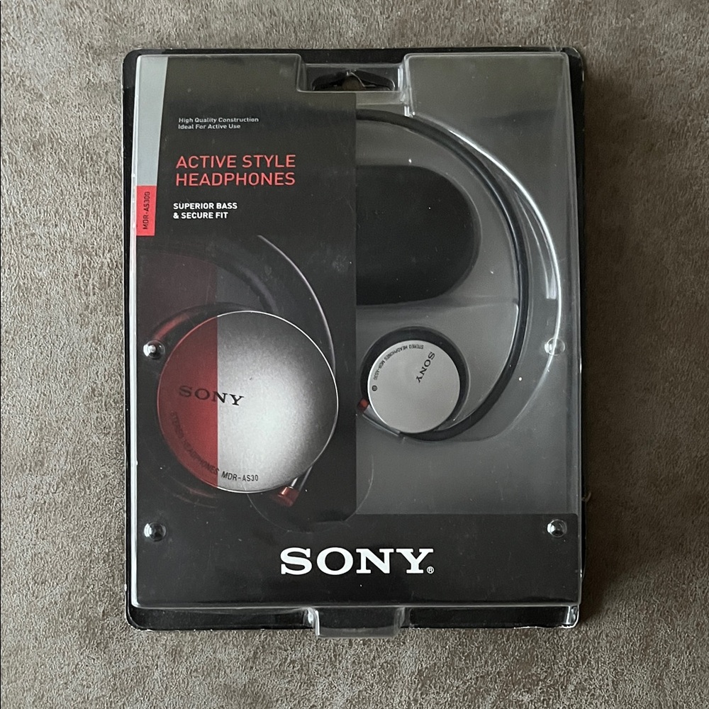 Sony On-Ear Headphones - Red and Silver